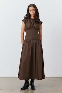 Cairo Dress in Chocolate Brown