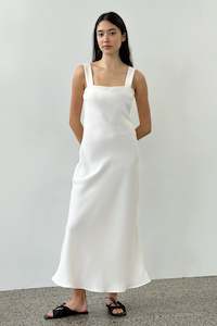 Clothing: Sculpted Slip Dress in Ivory