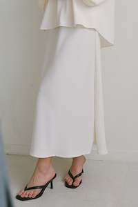 Clothing: Slip Picot Skirt in Ivory