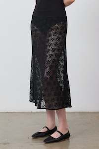 Clothing: Sale - Slip Picot Skirt in Semi-sheer Net