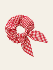 Fashion design: Bow Scrunchie - Cherry Gingham