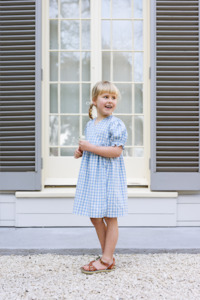 Fashion design: Matilde Dress - Bluebell Check