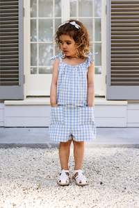 Betsy Playsuit - Bluebell Check