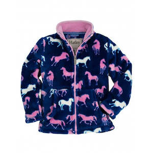 Clothing: Hatley Fleece Jacket - Silhouette Horses