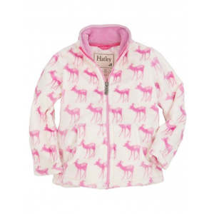 Hatley Fuzzy Fleece Jacket - Soft Deers