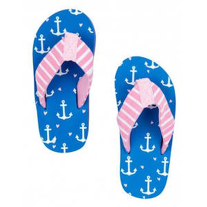 Hatley Flip Flops - Pink Anchors