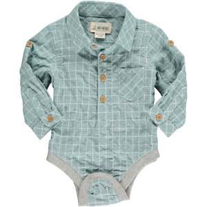 Clothing: Me & Henry Bodysuit - Green Plaid