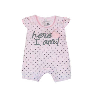 Clothing: Boboli Playsuit - Pink Hearts