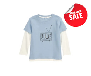 Miles Baby Top -  Light Blue Telly