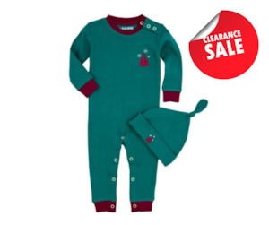 Clothing: Hatley Christmas Coverall with Cap - Knotty or Nice