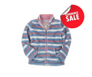 Hatley - Winter Stripes Fuzzy Fleece Jacket