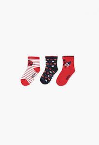 Boboli 3pk Socks - Red Hues