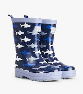 Clothing: Hatley Gumboots - Shark Frenzy