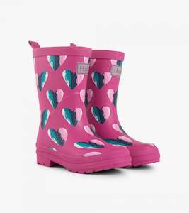 Clothing: Hatley Gumboots - Hearts