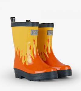 Clothing: Hatley Gumboots - Burning Flames