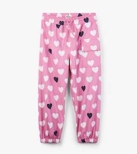 Clothing: Hatley Splash Pants - Lovey Hearts