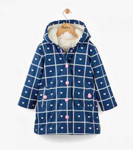 Clothing: Hatley Splash Jacket - Crosshatched Hearts