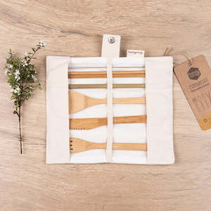 HoneyWrap Reusable Cutlery - Cream