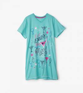 Clothing: Hatley Sleepshirt - Drink & Be Merry