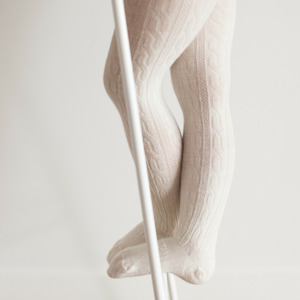 Clothing: Lamington Merino Tights - Cream