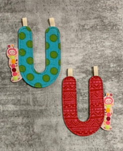 Clothing: Lilliputien Alphabet Letters - U