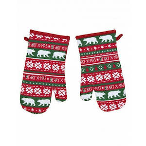 Hatley Christmas Oven Mitts - Beary X-Mas