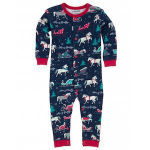 Hatley Christmas Coverall - Sledding Horses