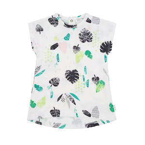 Miles Baby Dress - Spring Leaf Print