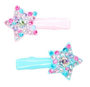 Clothing: Pink Poppy Hair Clip - Gem Star