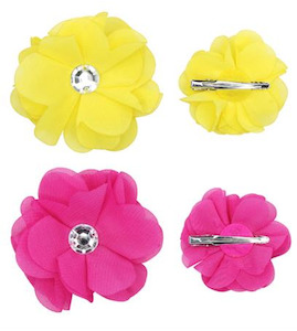 Clothing: Pink Poppy Hair Clip - Summer Blossom