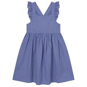 Clothing: Designer Kidz Dress - Pacific Blue Frill