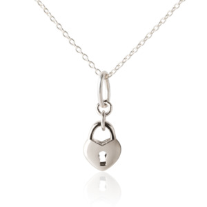 My Little Sliver - Love Lock Pendent & Necklace in Sliver