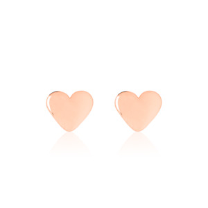 My Little Silver - Shiny Baby Hearts Rose Gold Earrings