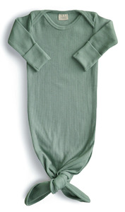 Clothing: Mushie Knotted Gown - Roman Green