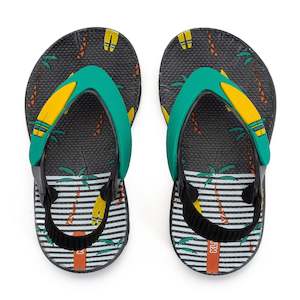 Klin Aqua Slippers - Black & Green