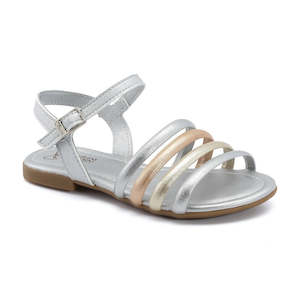 Clothing: Klin Suami Sandal - Silver & Rose with Gold