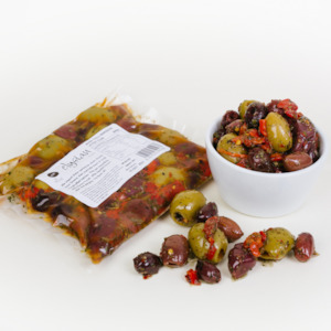 Food manufacturing: Mixed Chilli Marinated Olives - 300g/2kg