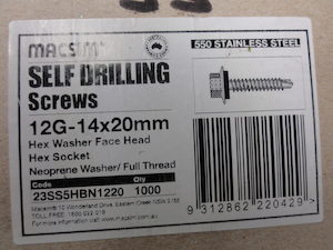 SELF DRILLING SCREWS 12G-14x20mm S/S (QTY 100pcs) eMarket