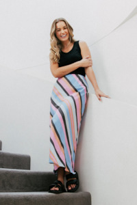 Foxwood Gazelle Stripe Skirt - Multi Stripe