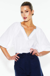 Fate & Becker Showcase Top - Ivory