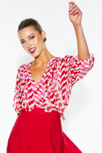 Fate & Becker Just Love Frill Blouse - Geo Link