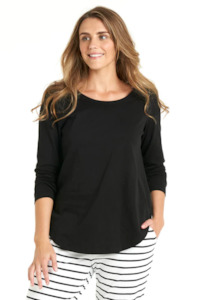 Betty Basics Megan Long Sleeve Top - BLACK