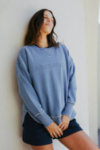 Foxwood Washed Simplified Crew - Light Blue