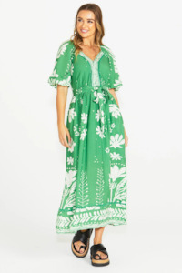 Sass Lyndel Dress - Green Floral