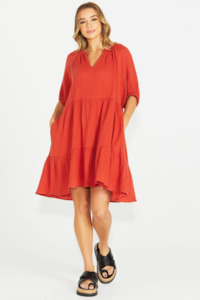 Sass Henny Dress - Terracotta