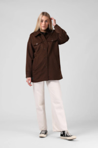 RPM Brooklyn OS Shacket - CHOCOLATE