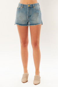 Amuse Shoreline Denim WVN Shorts INW - BLUE