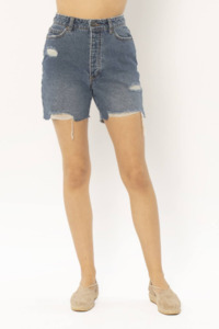 Amuse Bella WVN Denim Short - WIN Worn Indigo