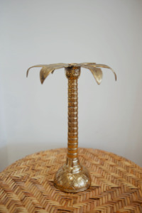 Brass Palm Tree Candle Stick