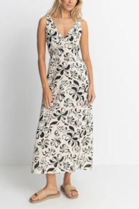 Rhythm Sundance Floral Maxi Dress - NATURAL